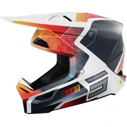 Casque cross enfant Shot moto quad Phaser Kid Bleu Rouge