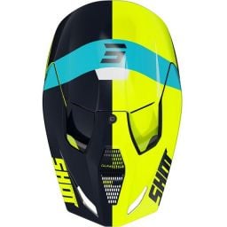 Casque cross enfant Shot moto quad Furious Kid Ridge Bleu Neon Jaune