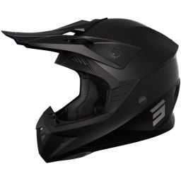 Casque cross enfant Shot moto quad Pulse Kid Solid Noir 2.0 Mat