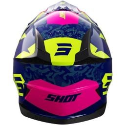 Casque cross enfant Shot moto quad Pulse Kid Airlift Bleu Neon Jaune Rose