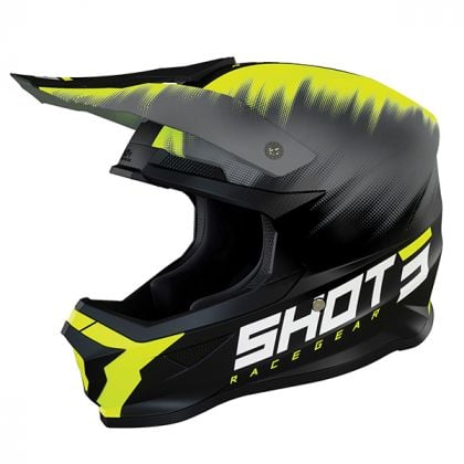 copy ofCasque cross enfant Shot moto quad Furious Kid Versus Gris neon Jaune