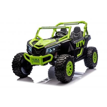 Buggy UTV XXL 24 Volts 14Ah Vert, buggy électrique enfant, version 2 places - 4 moteurs