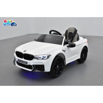 BMW M5 24 Volts blanc, voiture électrique enfant 24 Volts 1 place, 2 moteurs