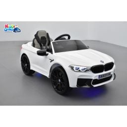 BMW M5 24 Volts blanc, voiture électrique enfant 24 Volts 1 place, 2 moteurs