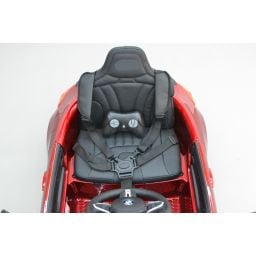 BMW M4 Rouge métallisée, voiture électrique enfant 12 Volts télécommande parentale 2.4 Ghz, 2 moteurs