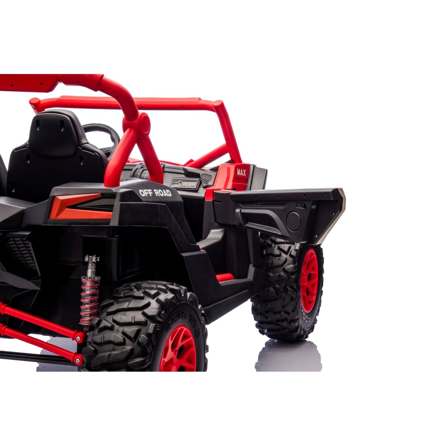 Buggy UTV XXL 24 Volts 14Ah Rouge/Blanc, buggy électrique enfant, version 2 places - 4 moteurs