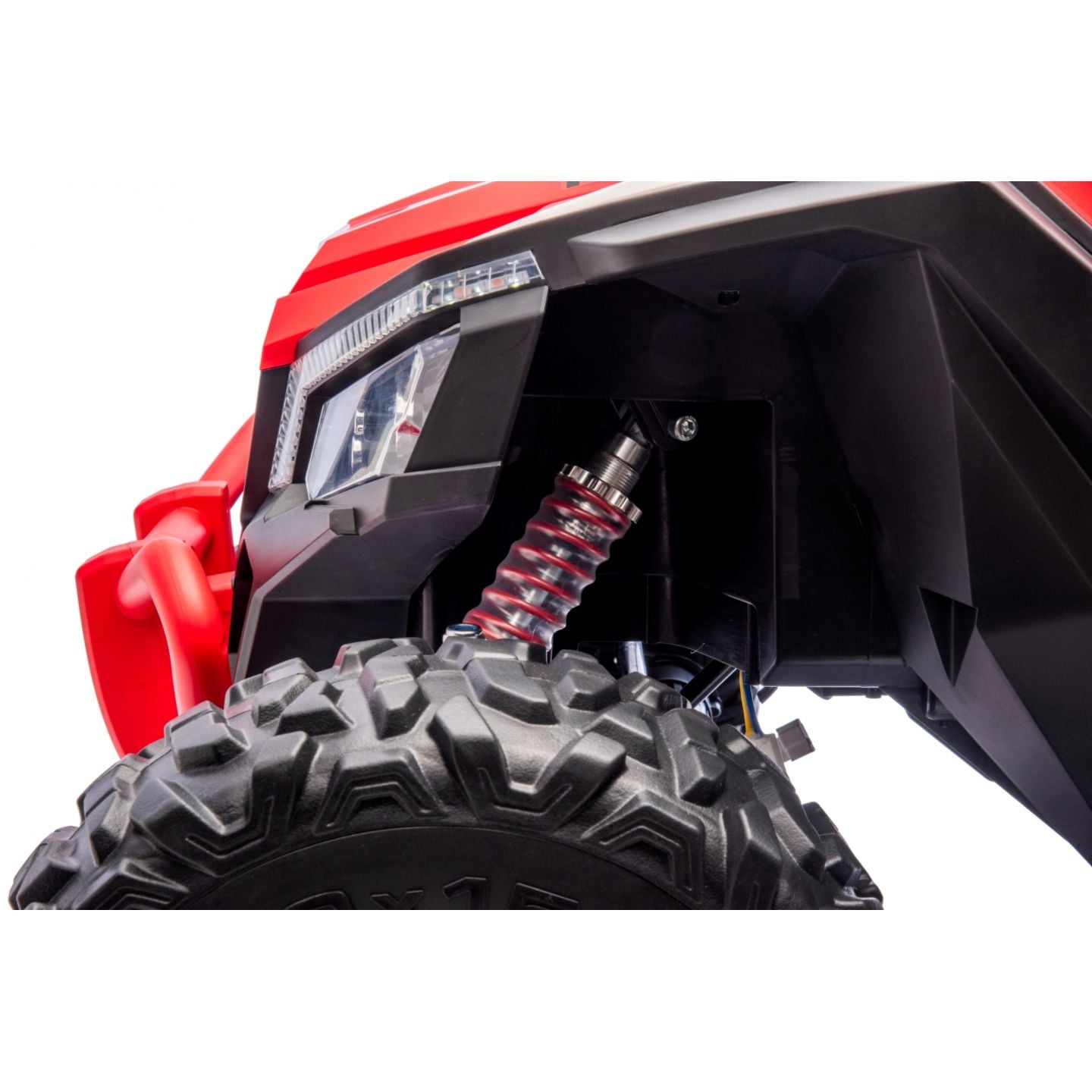 Buggy UTV XXL 24 Volts 14Ah Rouge/Blanc, buggy électrique enfant, version 2 places - 4 moteurs