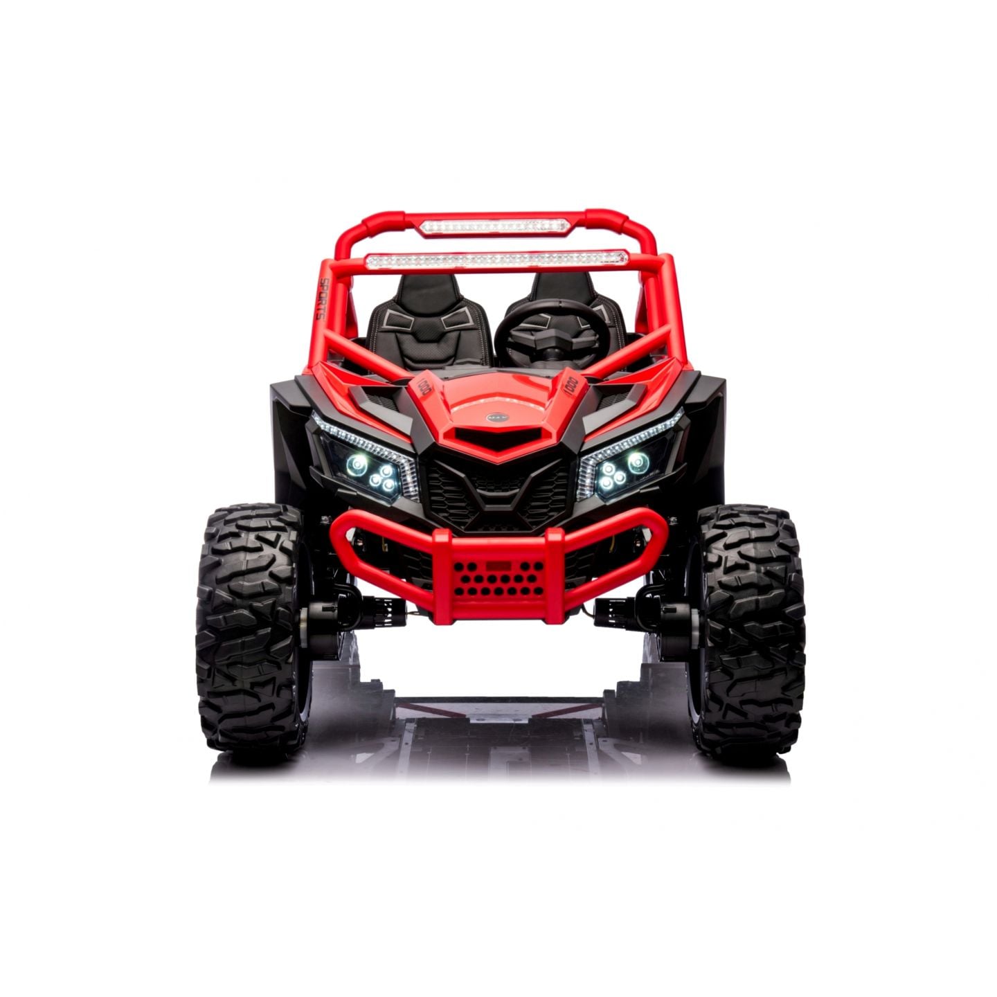Buggy UTV XXL 24 Volts 14Ah Rouge/Noir, buggy électrique enfant, version 2 places - 4 moteurs