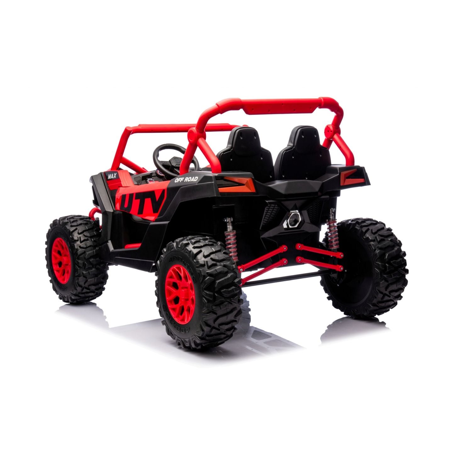 Buggy UTV XXL 24 Volts 14Ah Rouge/Noir, buggy électrique enfant, version 2 places - 4 moteurs