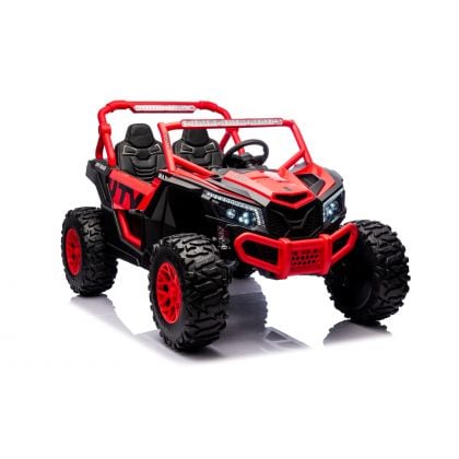 Buggy UTV XXL 24 Volts 14Ah Rouge/Noir, buggy électrique enfant, version 2 places - 4 moteurs