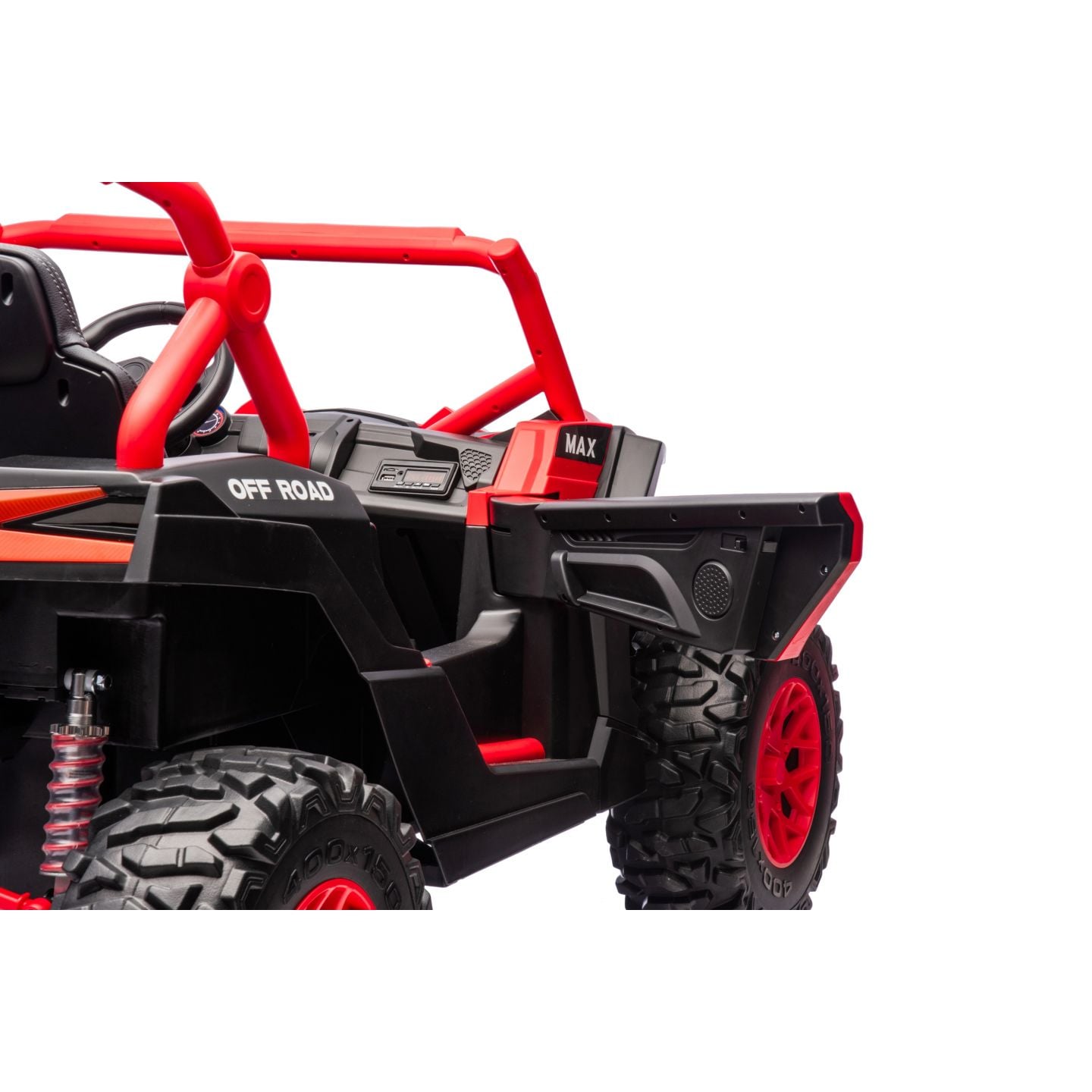 Buggy UTV XXL 24 Volts 14Ah Rouge/Noir, buggy électrique enfant, version 2 places - 4 moteurs