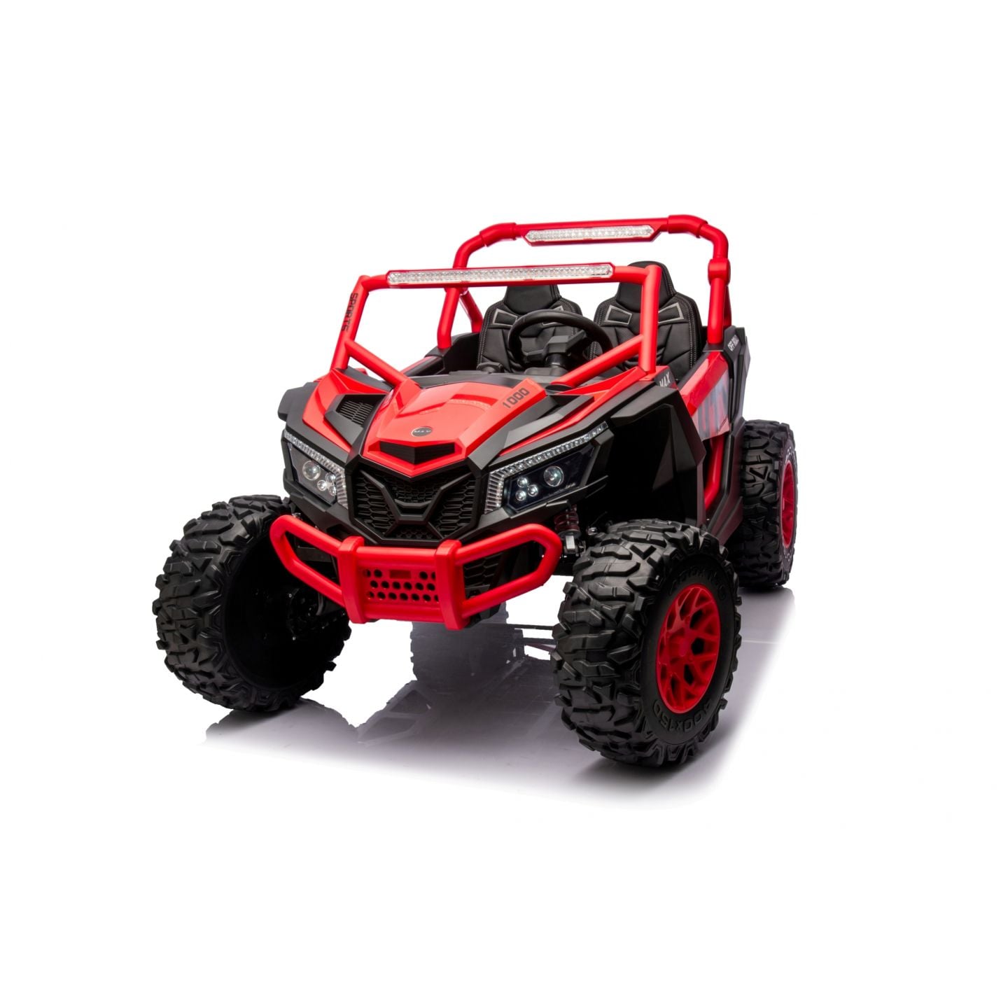 Buggy UTV XXL 24 Volts 14Ah Rouge/Noir, buggy électrique enfant, version 2 places - 4 moteurs