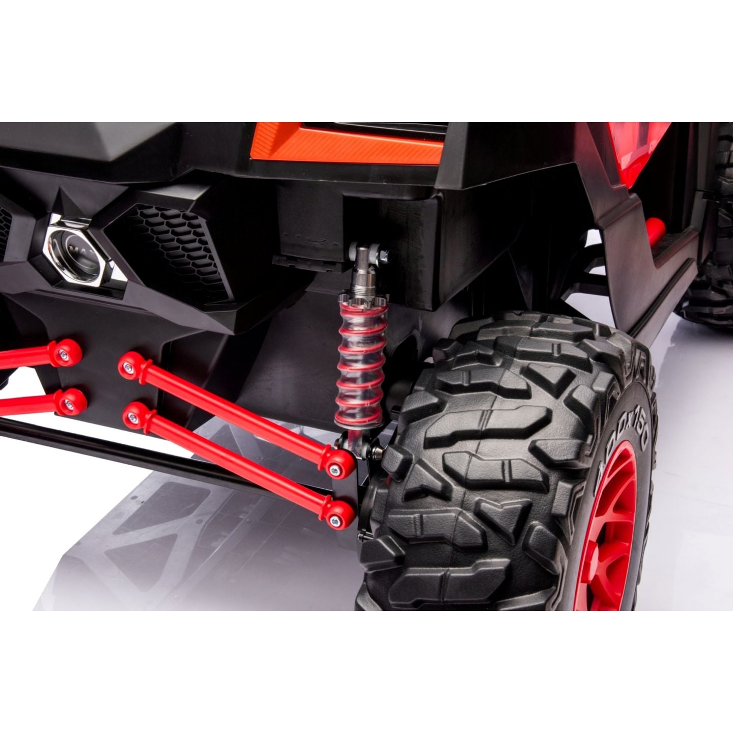 Buggy UTV XXL 24 Volts 14Ah Rouge/Noir, buggy électrique enfant, version 2 places - 4 moteurs