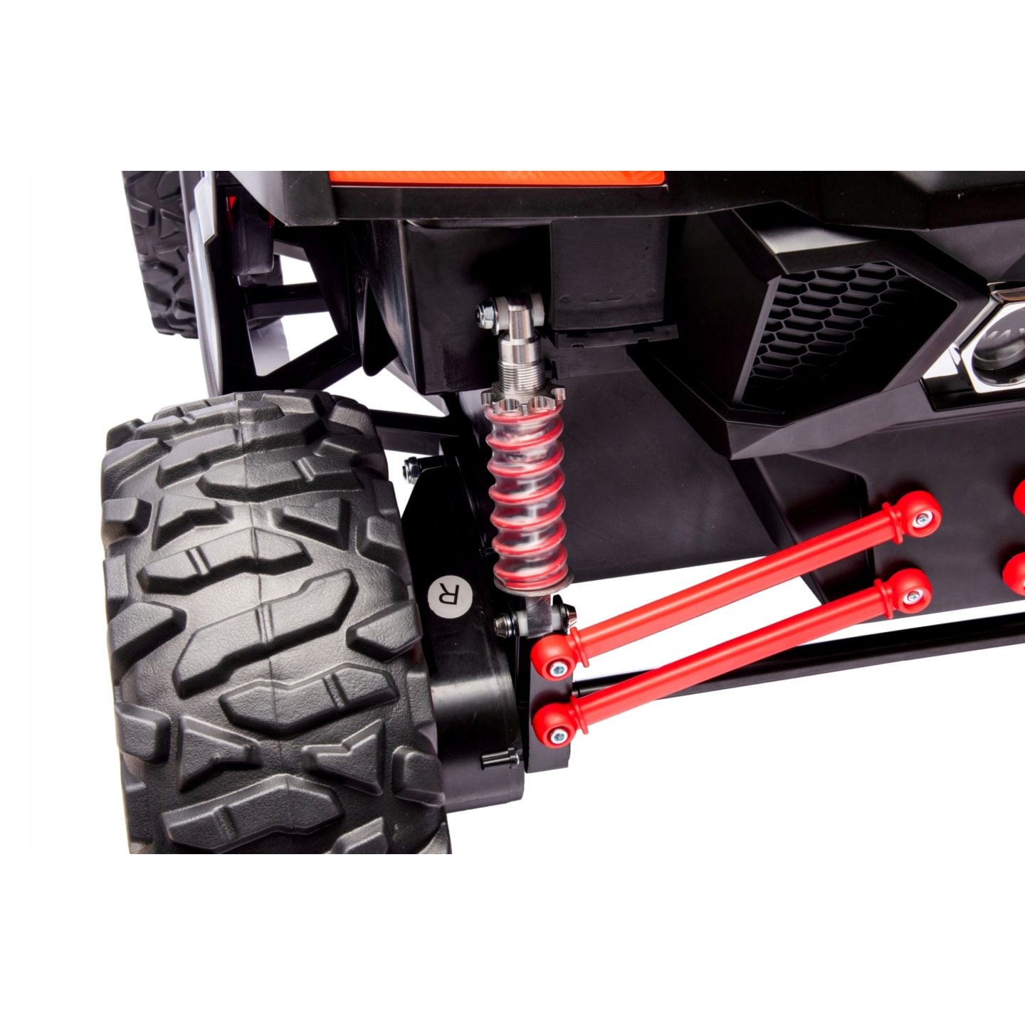 Buggy UTV XXL 24 Volts 14Ah Rouge/Noir, buggy électrique enfant, version 2 places - 4 moteurs