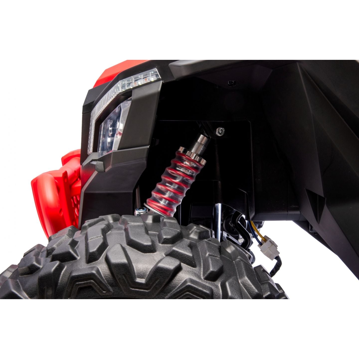 Buggy UTV XXL 24 Volts 14Ah Rouge/Noir, buggy électrique enfant, version 2 places - 4 moteurs