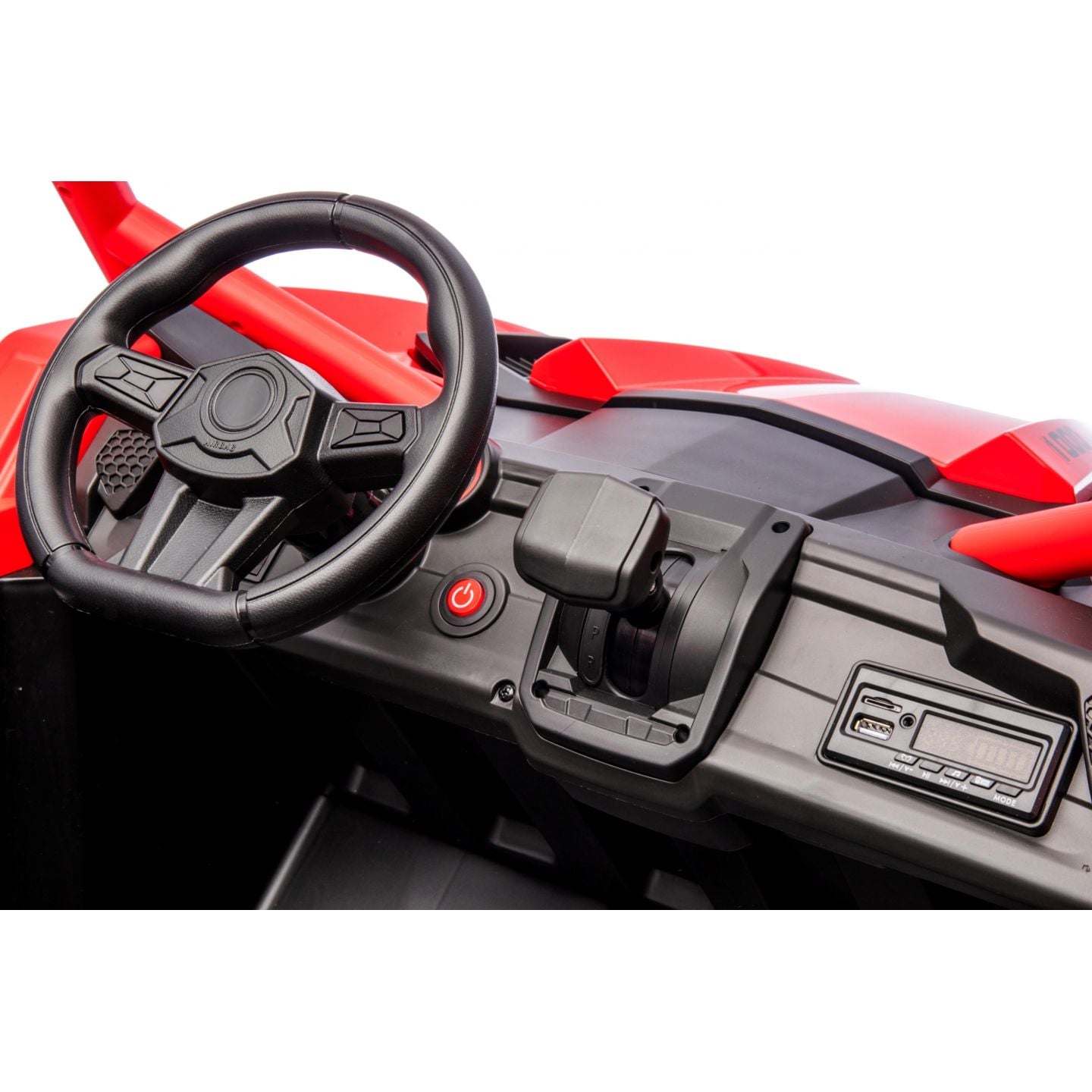 Buggy UTV XXL 24 Volts 14Ah Rouge/Noir, buggy électrique enfant, version 2 places - 4 moteurs