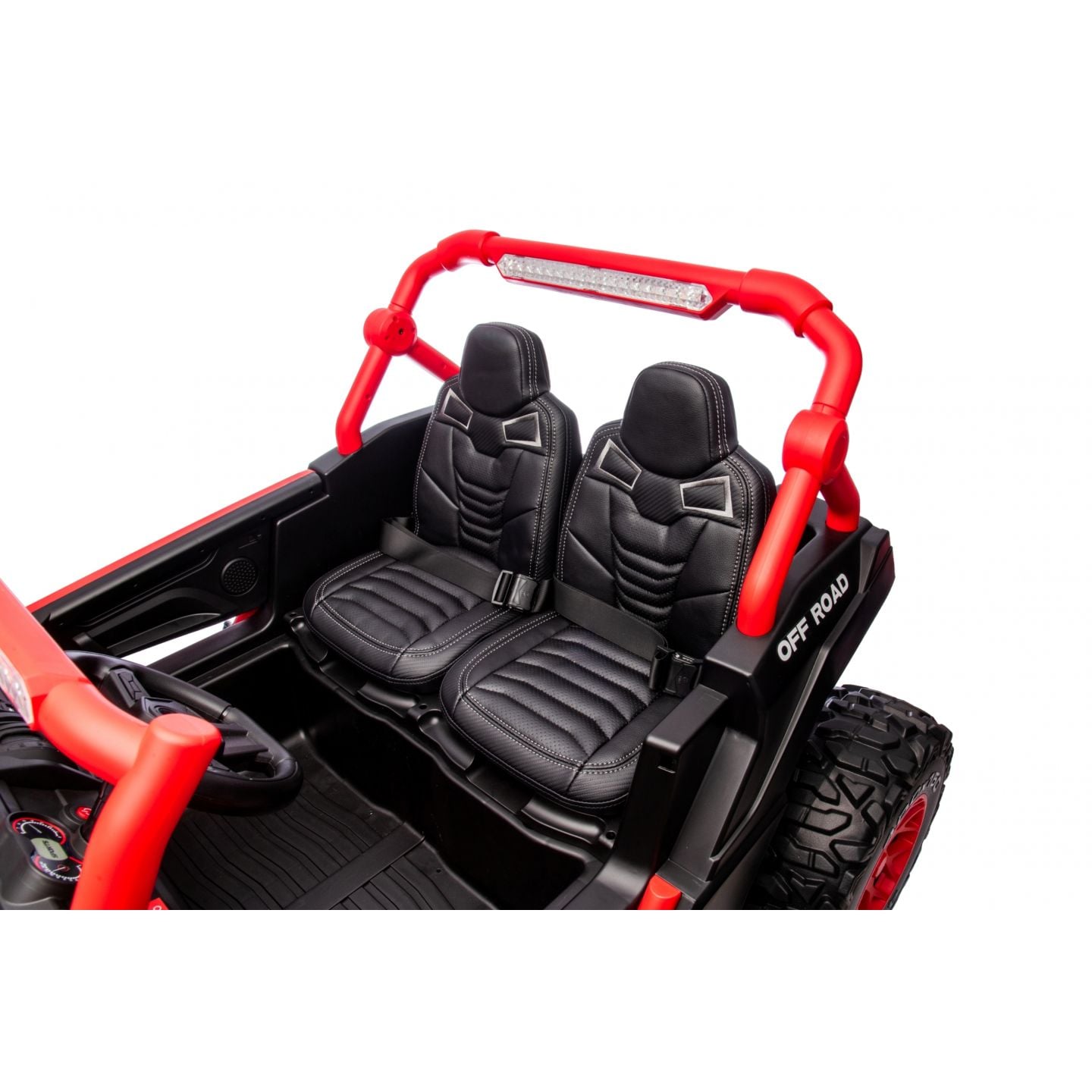 Buggy UTV XXL 24 Volts 14Ah Rouge/Noir, buggy électrique enfant, version 2 places - 4 moteurs