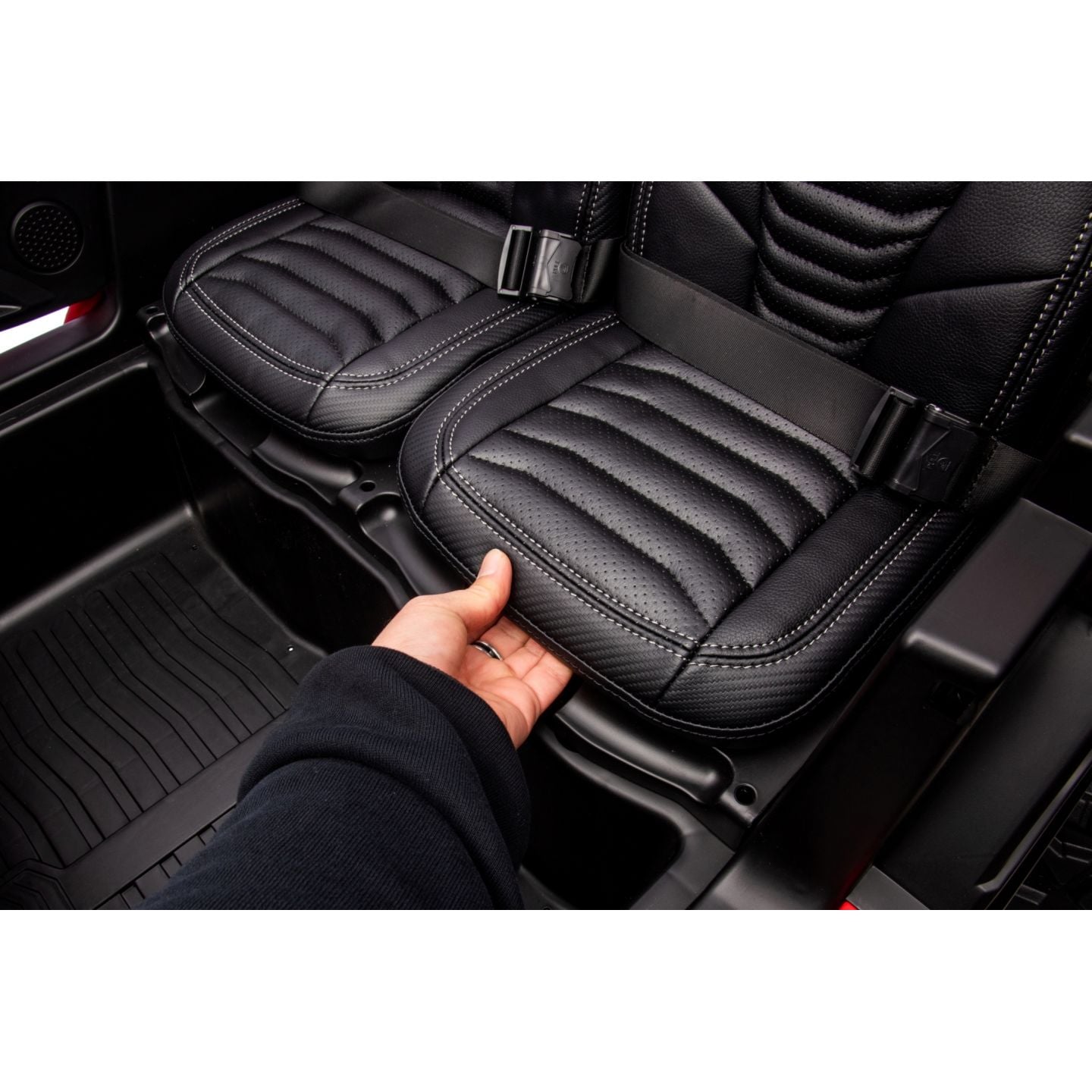 Buggy UTV XXL 24 Volts 14Ah Rouge/Noir, buggy électrique enfant, version 2 places - 4 moteurs