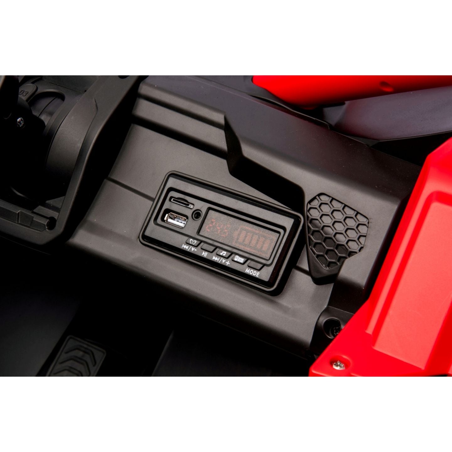 Buggy UTV XXL 24 Volts 14Ah Rouge/Noir, buggy électrique enfant, version 2 places - 4 moteurs