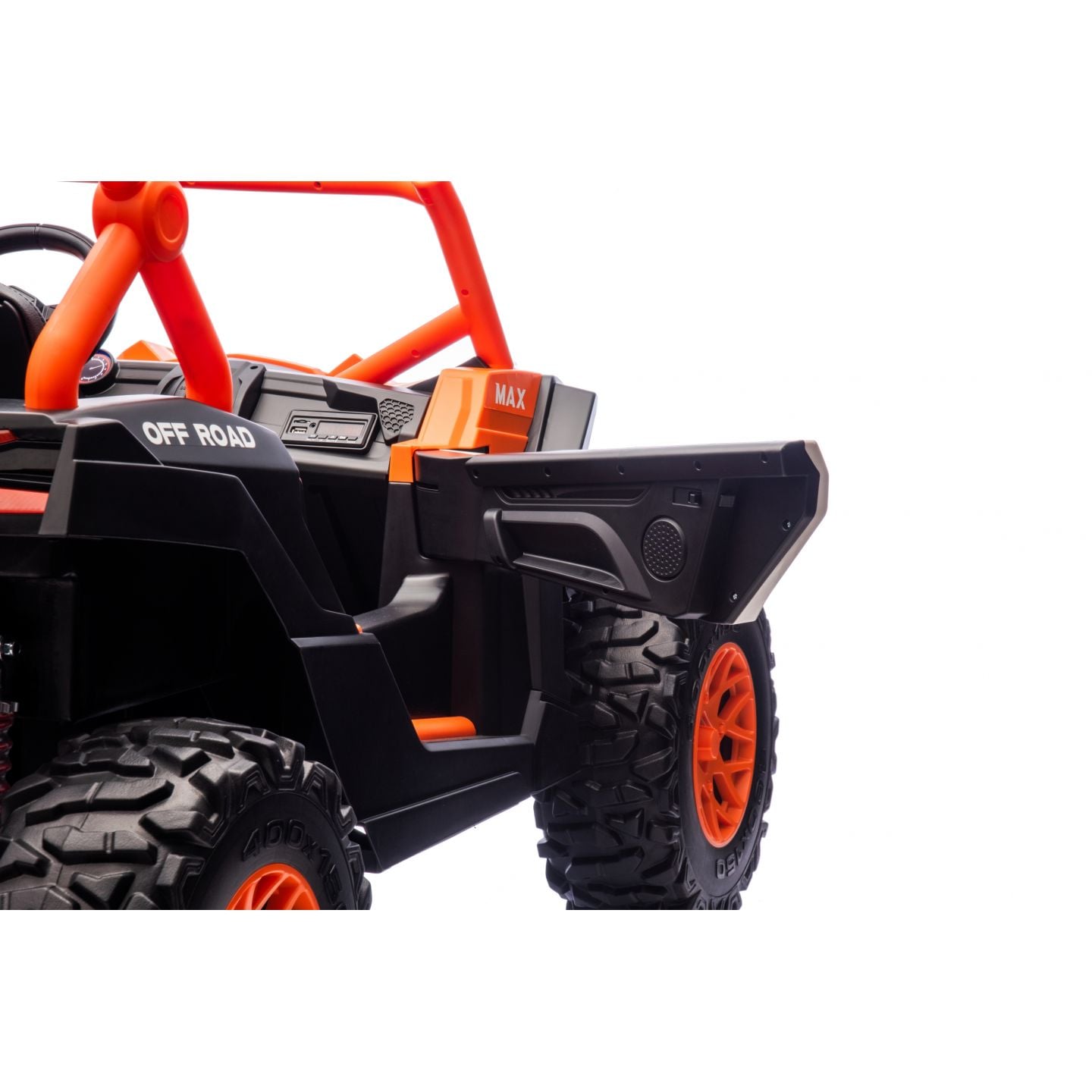 Buggy UTV XXL 24 Volts 14Ah Orange, buggy électrique enfant, version 2 places - 4 moteurs