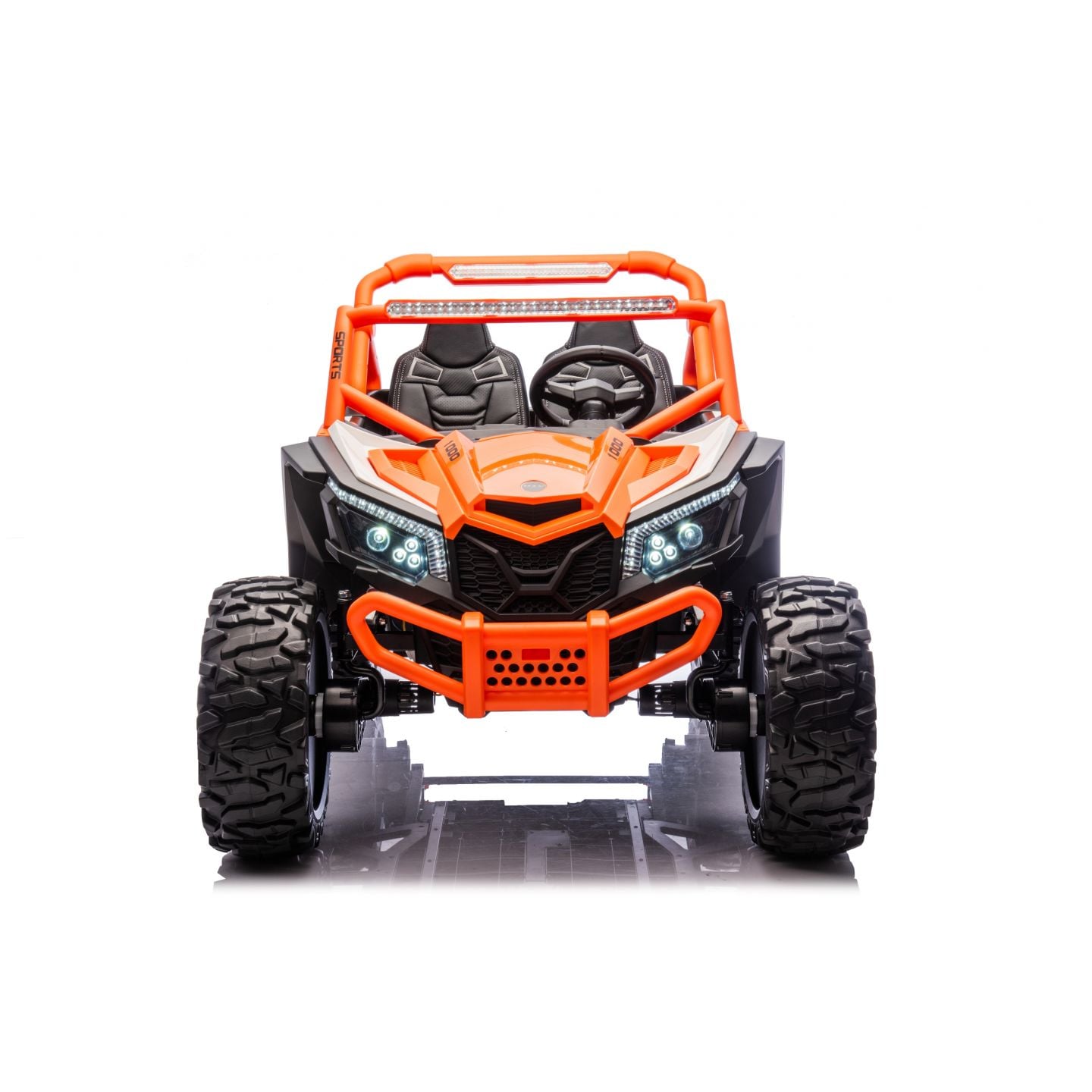 Buggy UTV XXL 24 Volts 14Ah Orange, buggy électrique enfant, version 2 places - 4 moteurs