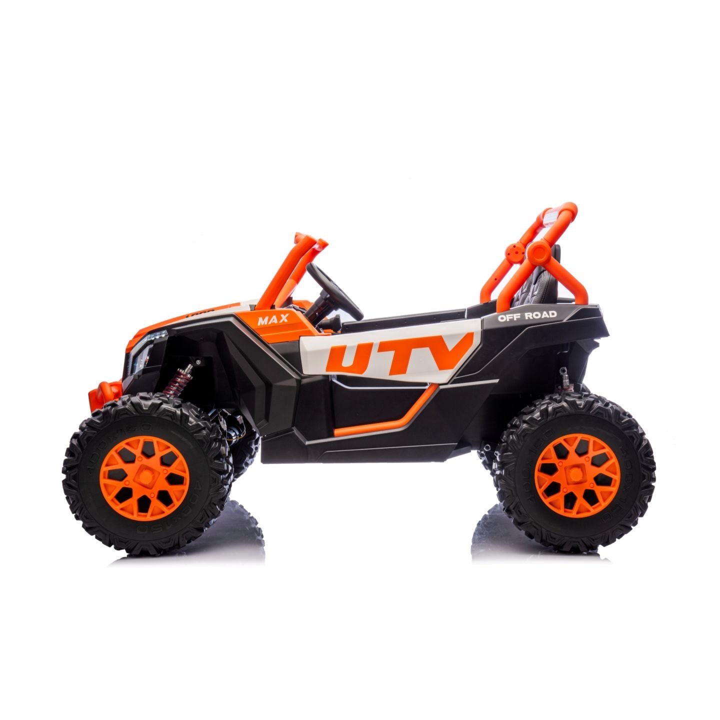 Buggy UTV XXL 24 Volts 14Ah Orange, buggy électrique enfant, version 2 places - 4 moteurs