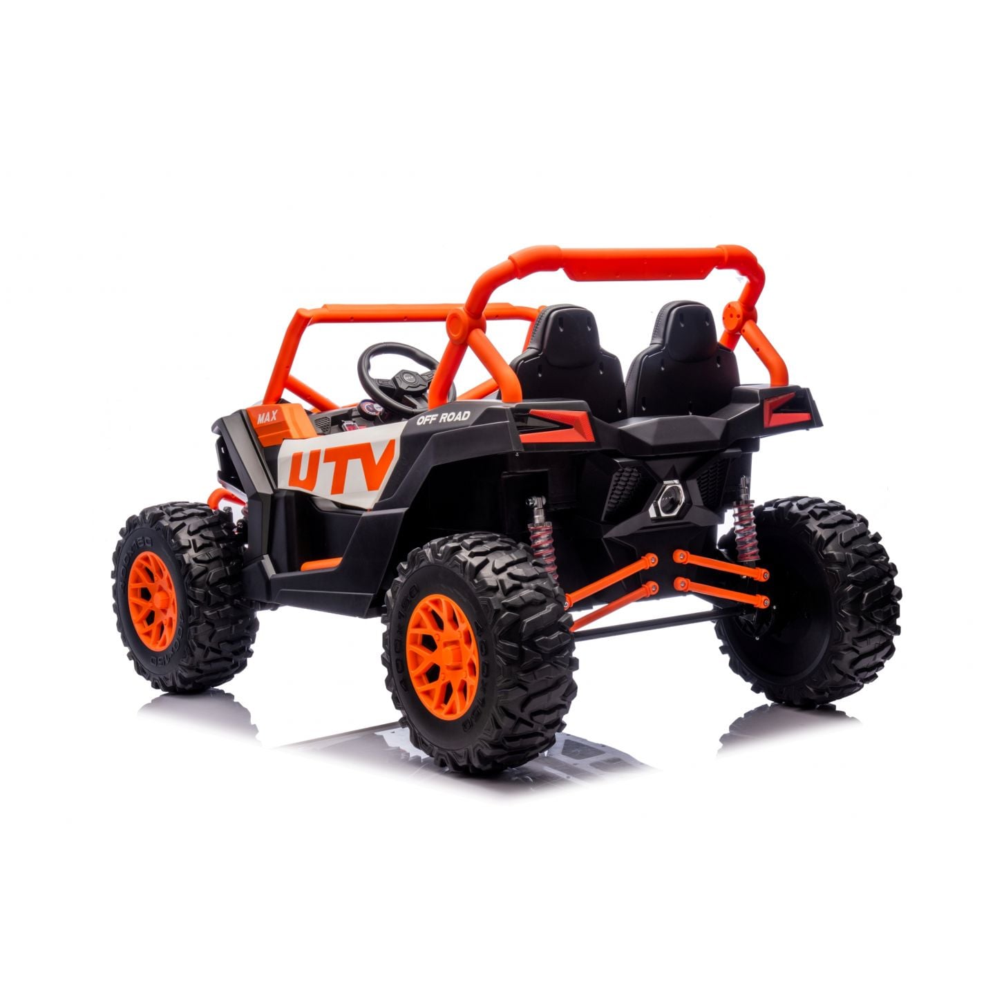 Buggy UTV XXL 24 Volts 14Ah Orange, buggy électrique enfant, version 2 places - 4 moteurs