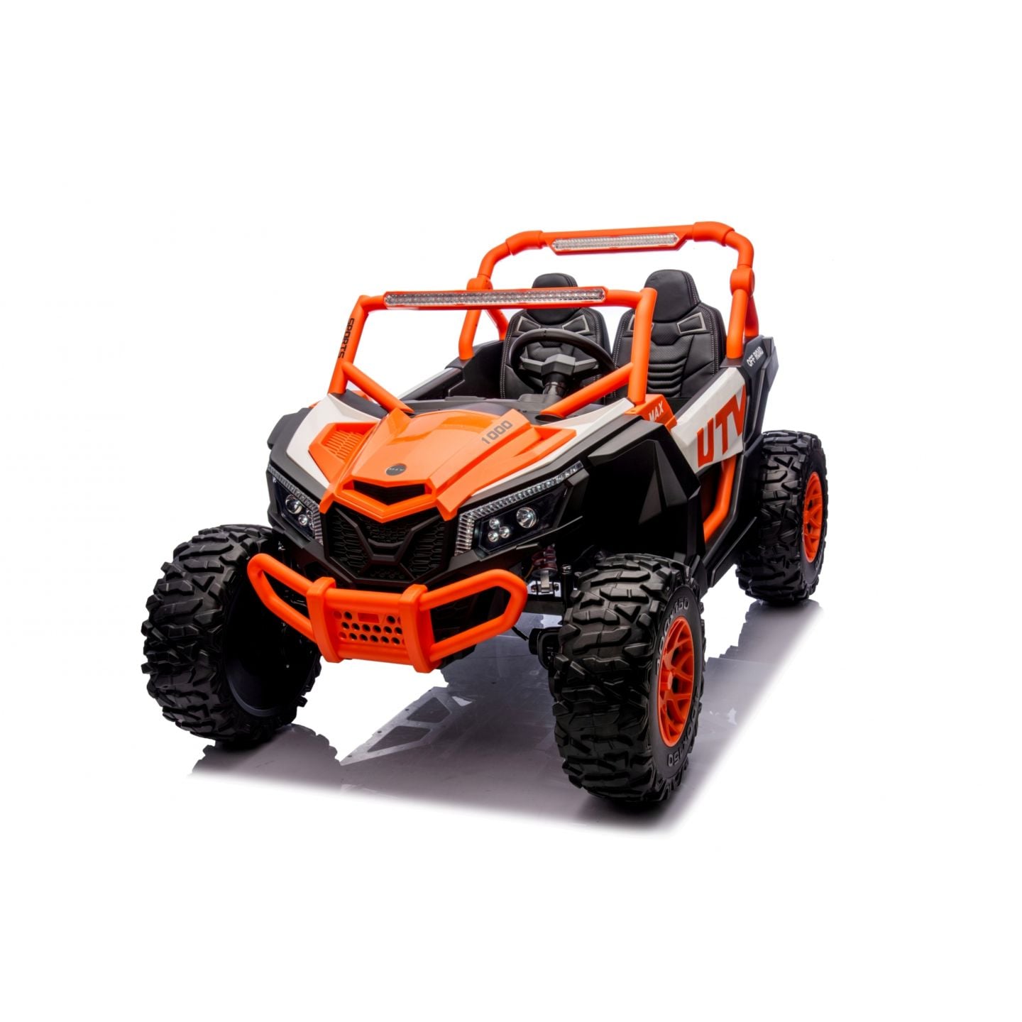 Buggy UTV XXL 24 Volts 14Ah Orange, buggy électrique enfant, version 2 places - 4 moteurs