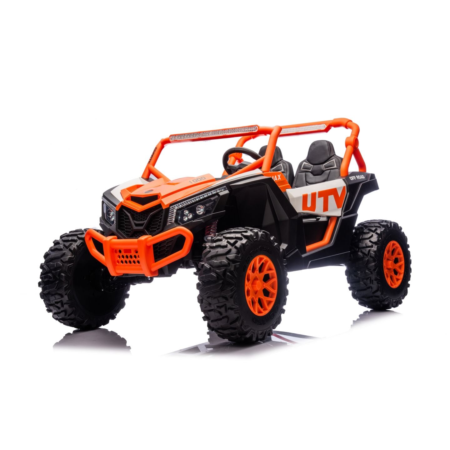 Buggy UTV XXL 24 Volts 14Ah Orange, buggy électrique enfant, version 2 places - 4 moteurs