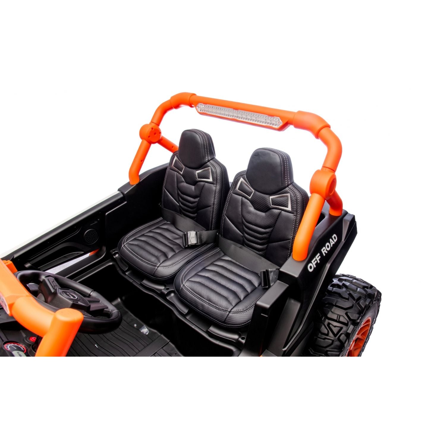 Buggy UTV XXL 24 Volts 14Ah Orange, buggy électrique enfant, version 2 places - 4 moteurs