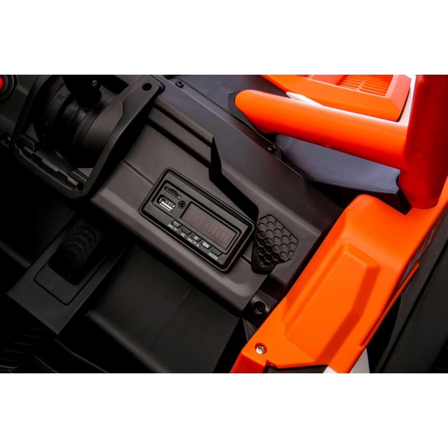 Buggy UTV XXL 24 Volts 14Ah Orange, buggy électrique enfant, version 2 places - 4 moteurs
