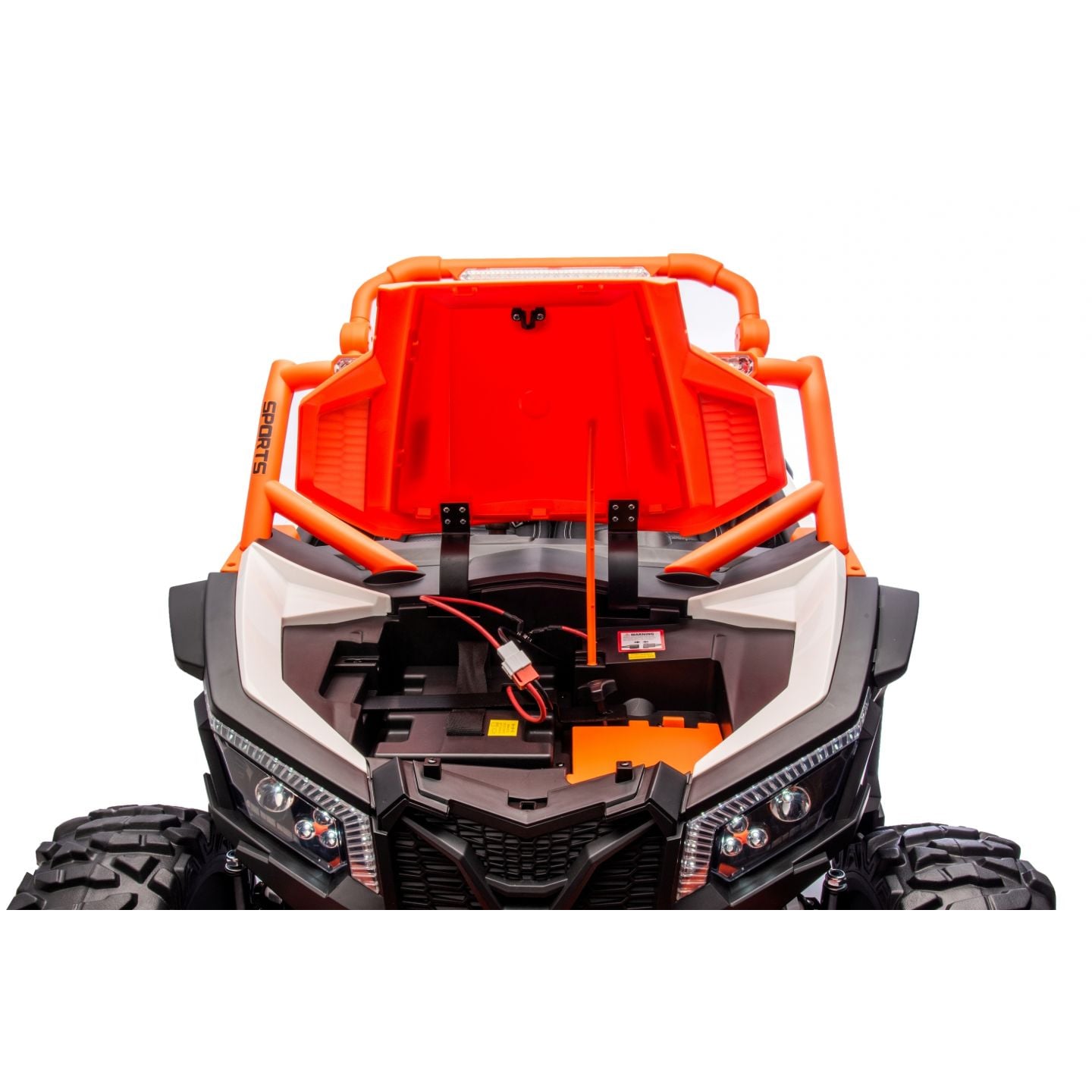 Buggy UTV XXL 24 Volts 14Ah Orange, buggy électrique enfant, version 2 places - 4 moteurs