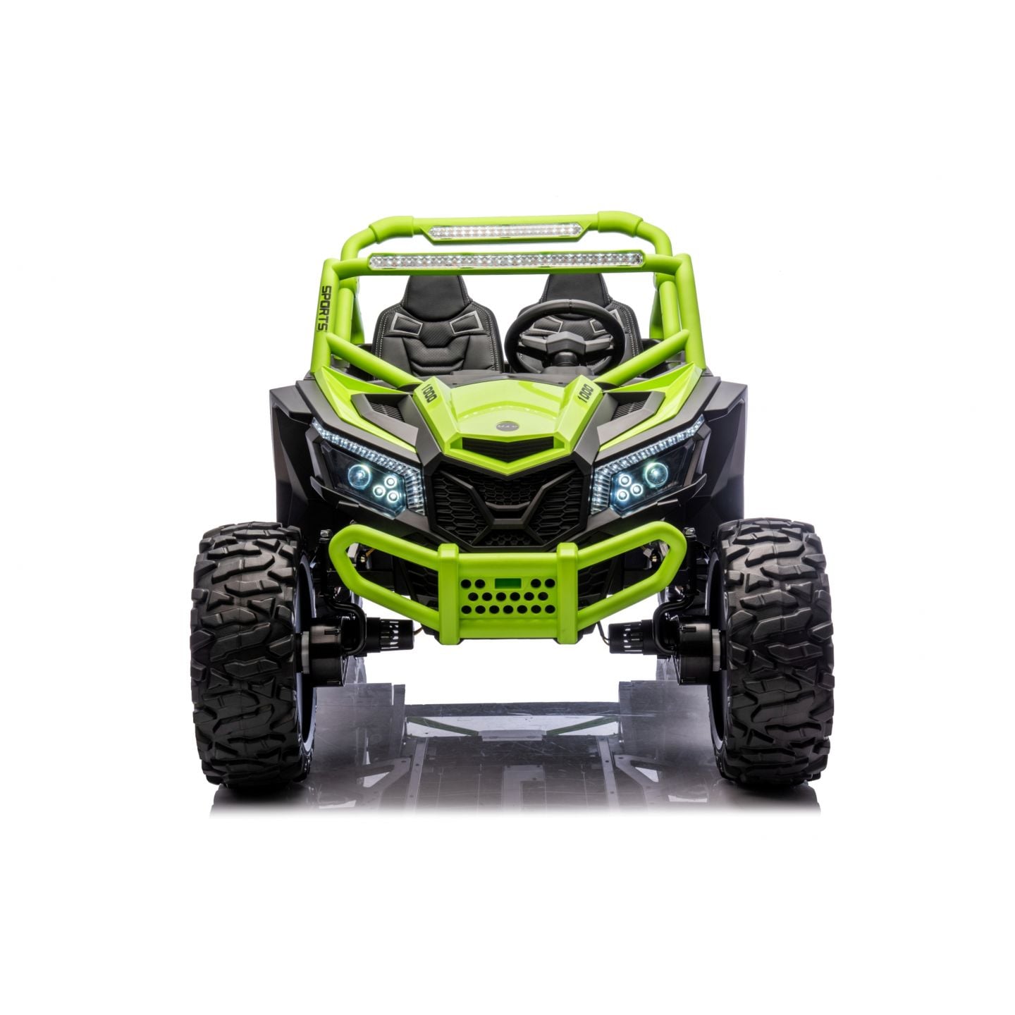 Buggy UTV XXL 24 Volts 14Ah Vert, buggy électrique enfant, version 2 places - 4 moteurs