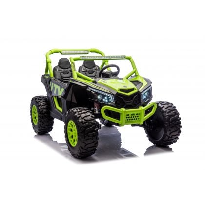 Buggy UTV XXL 24 Volts 14Ah Vert, buggy électrique enfant, version 2 places - 4 moteurs