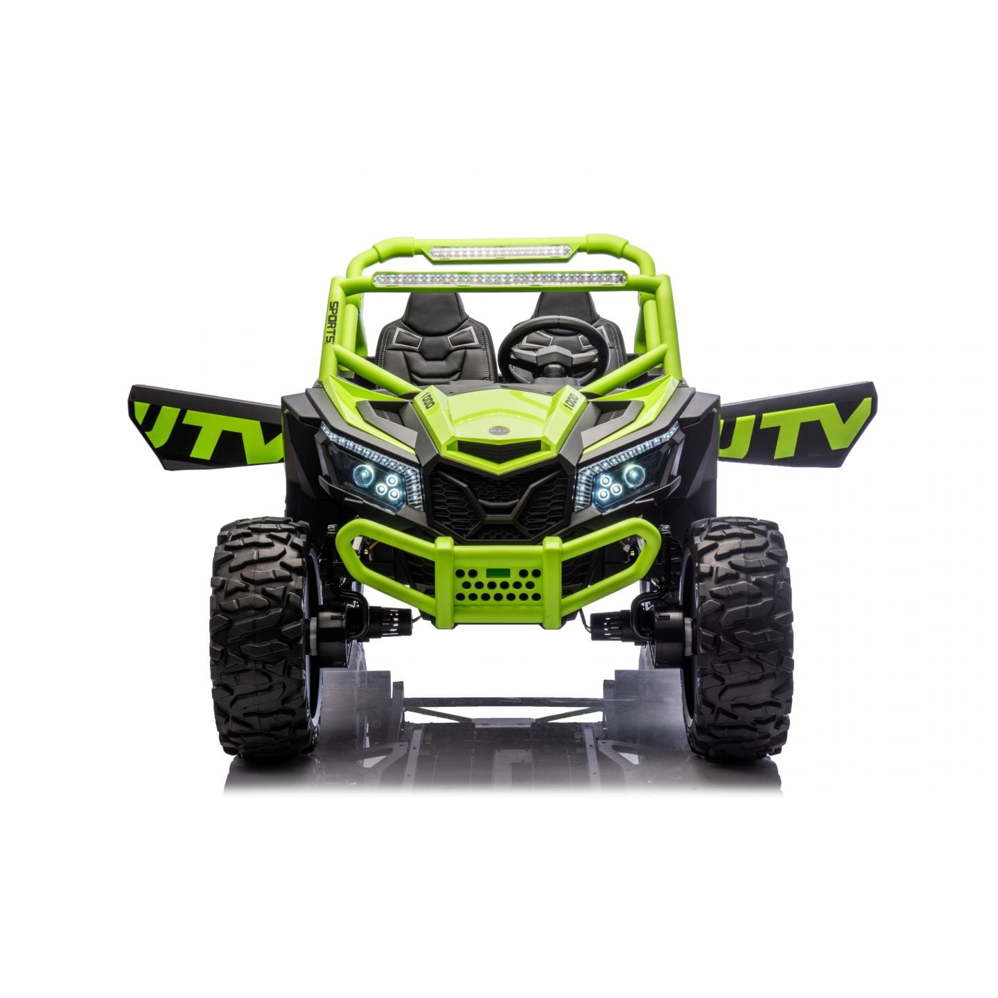 Buggy UTV XXL 24 Volts 14Ah Vert, buggy électrique enfant, version 2 places - 4 moteurs
