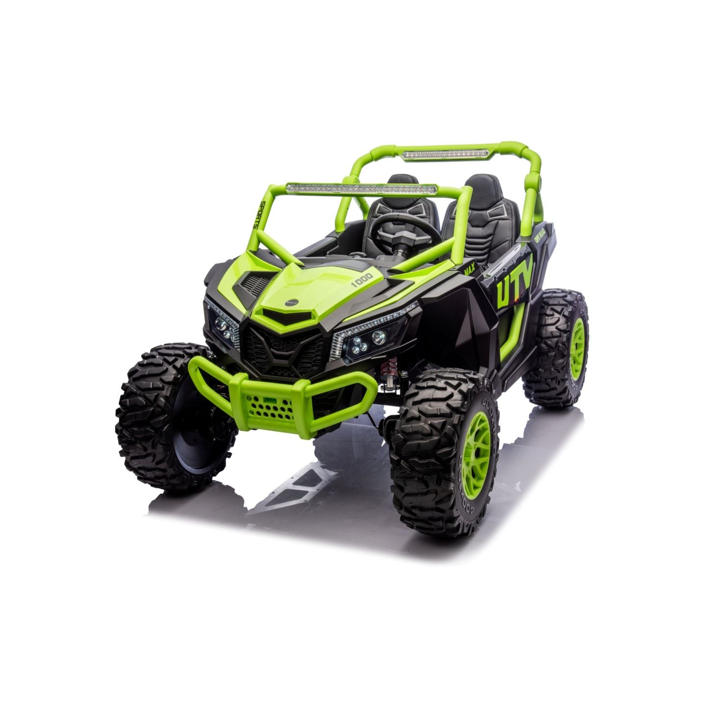 Buggy UTV XXL 24 Volts 14Ah Vert, buggy électrique enfant, version 2 places - 4 moteurs