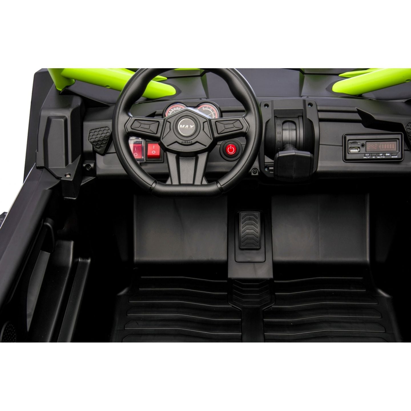 Buggy UTV XXL 24 Volts 14Ah Vert, buggy électrique enfant, version 2 places - 4 moteurs