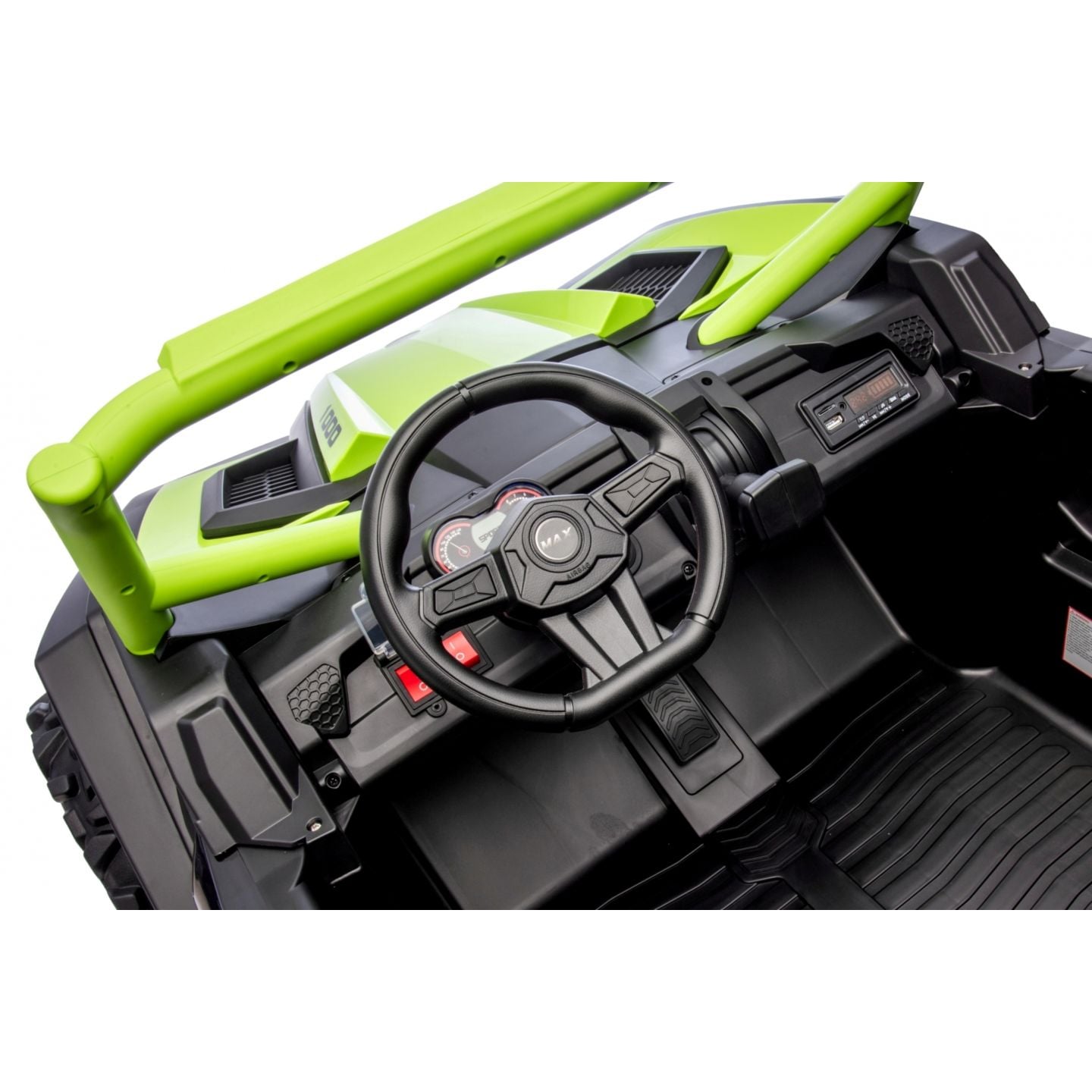 Buggy UTV XXL 24 Volts 14Ah Vert, buggy électrique enfant, version 2 places - 4 moteurs
