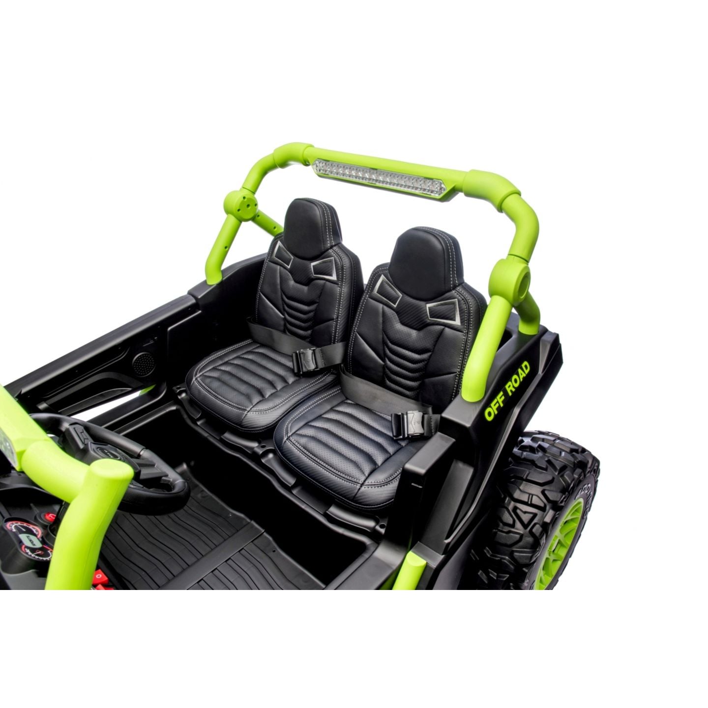 Buggy UTV XXL 24 Volts 14Ah Vert, buggy électrique enfant, version 2 places - 4 moteurs