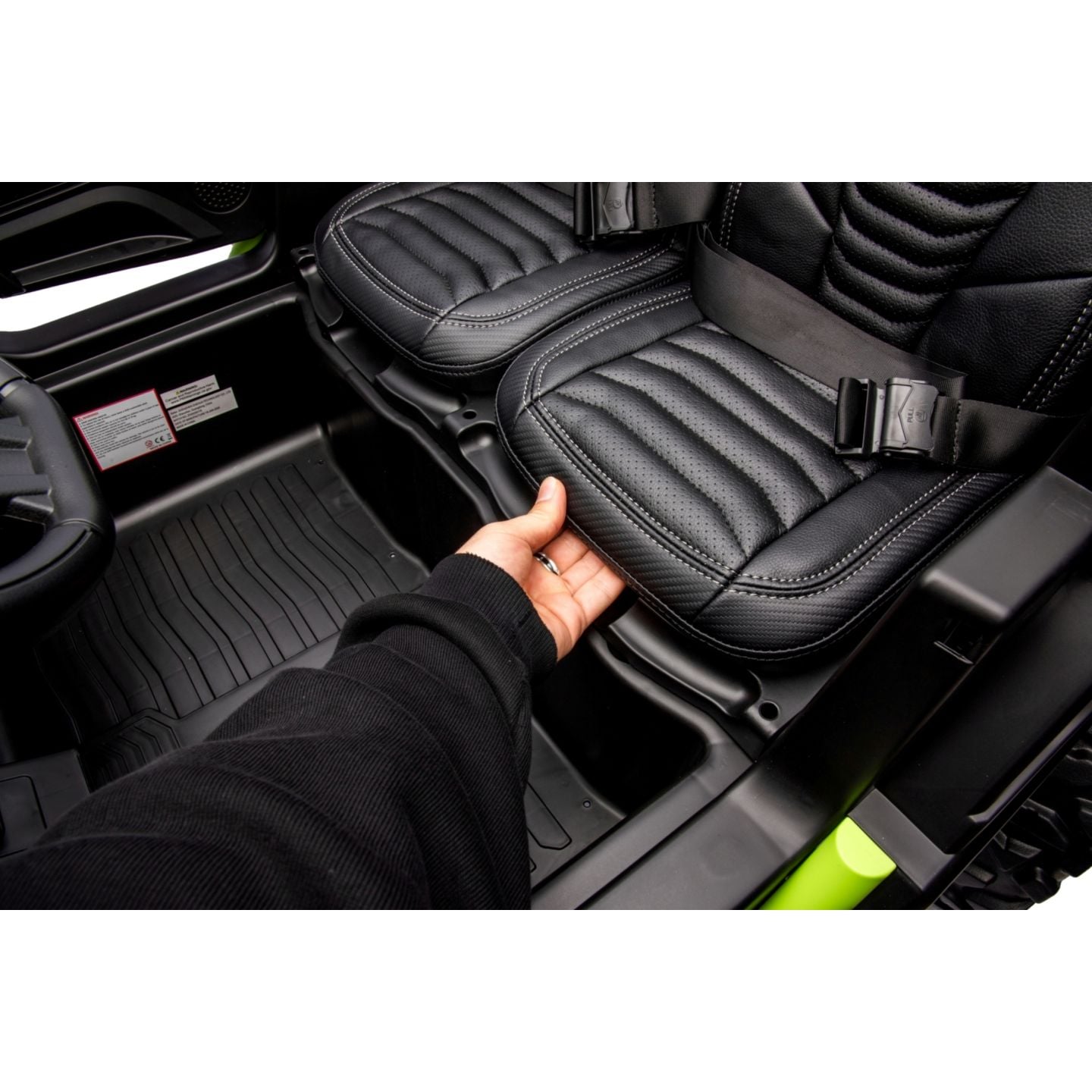 Buggy UTV XXL 24 Volts 14Ah Vert, buggy électrique enfant, version 2 places - 4 moteurs