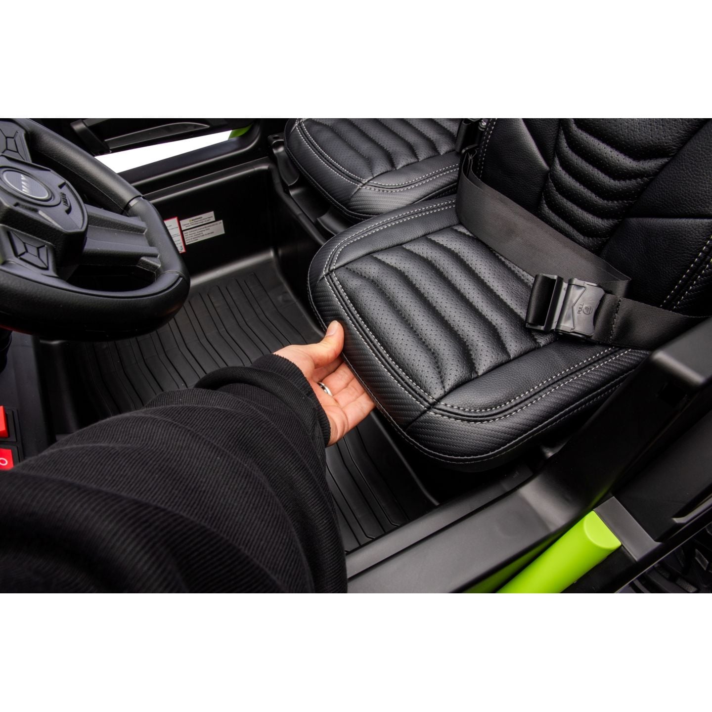 Buggy UTV XXL 24 Volts 14Ah Vert, buggy électrique enfant, version 2 places - 4 moteurs