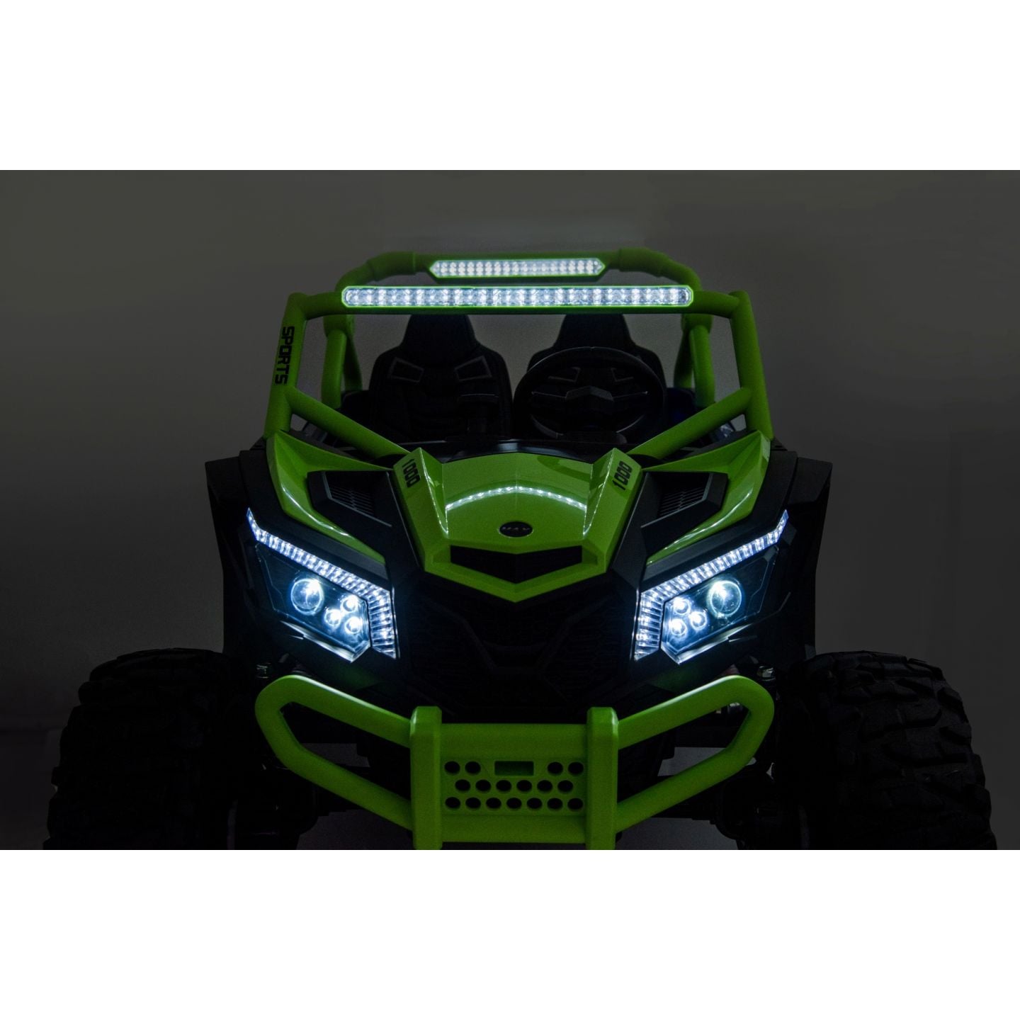 Buggy UTV XXL 24 Volts 14Ah Vert, buggy électrique enfant, version 2 places - 4 moteurs