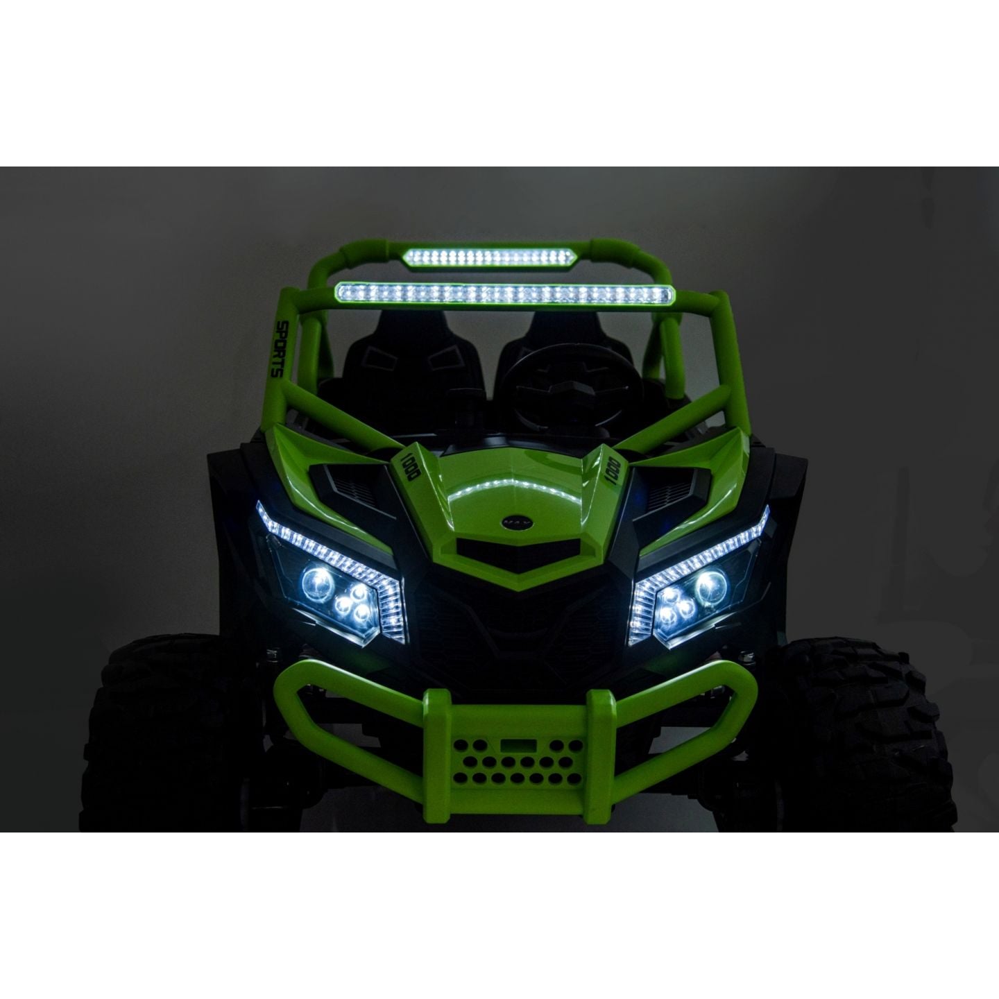 Buggy UTV XXL 24 Volts 14Ah Vert, buggy électrique enfant, version 2 places - 4 moteurs