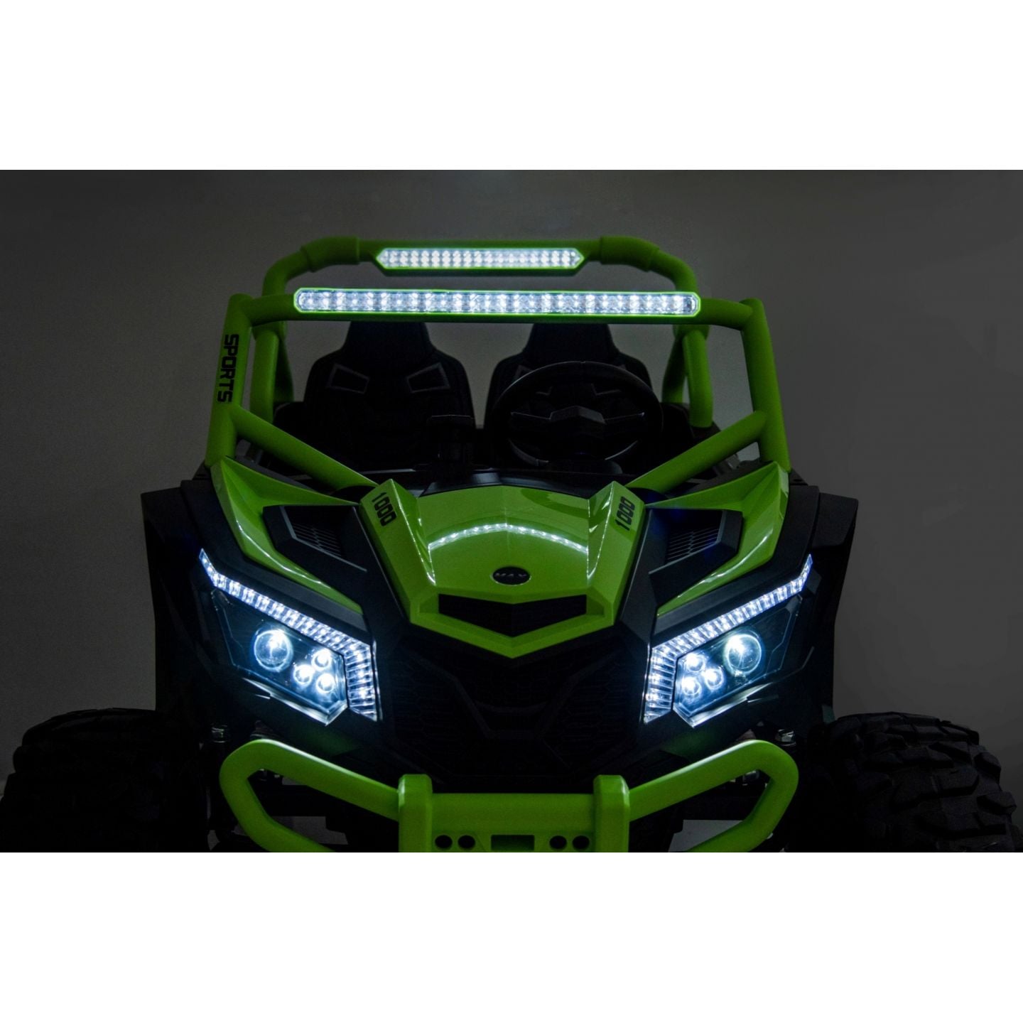 Buggy UTV XXL 24 Volts 14Ah Vert, buggy électrique enfant, version 2 places - 4 moteurs