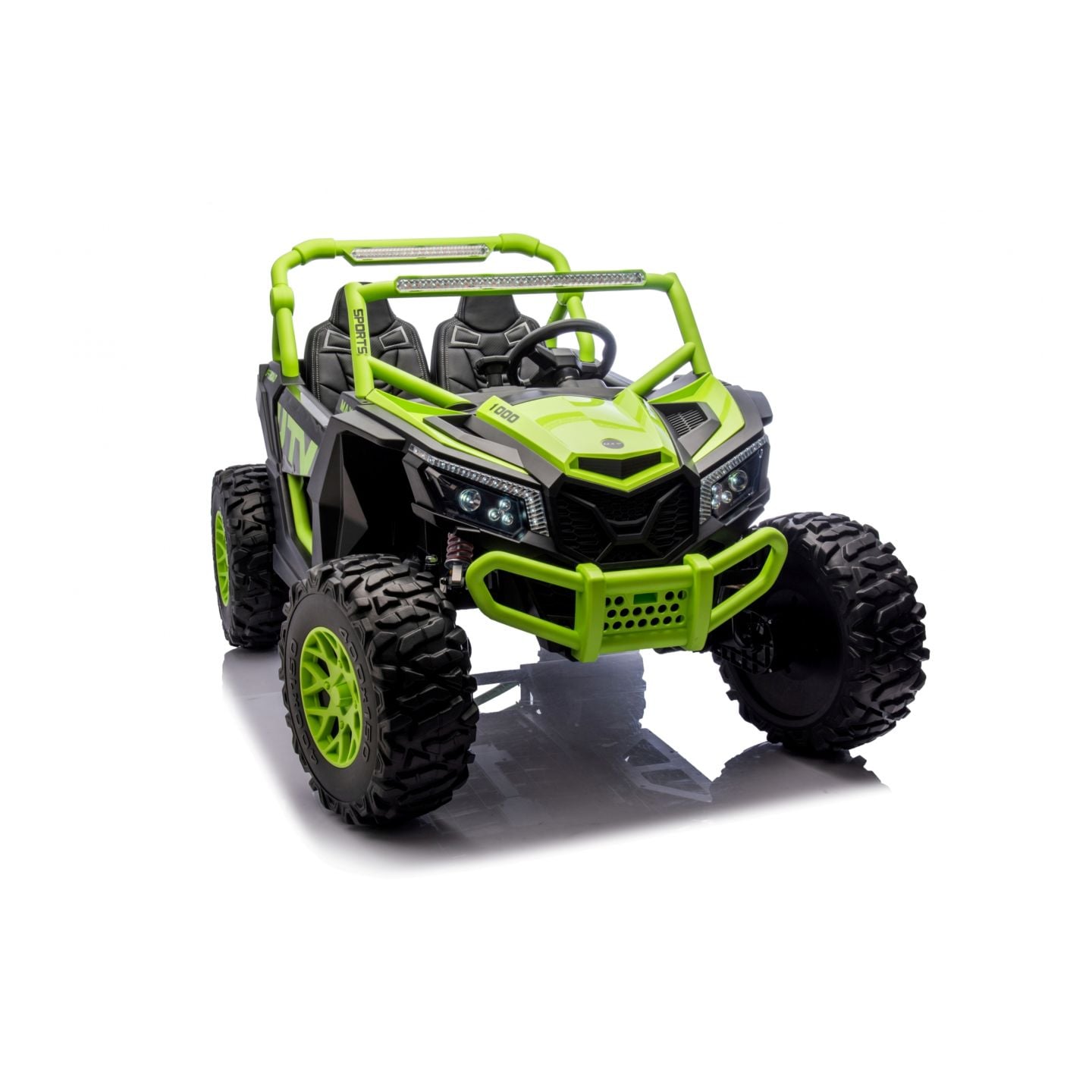 Buggy UTV XXL 24 Volts 14Ah Vert, buggy électrique enfant, version 2 places - 4 moteurs
