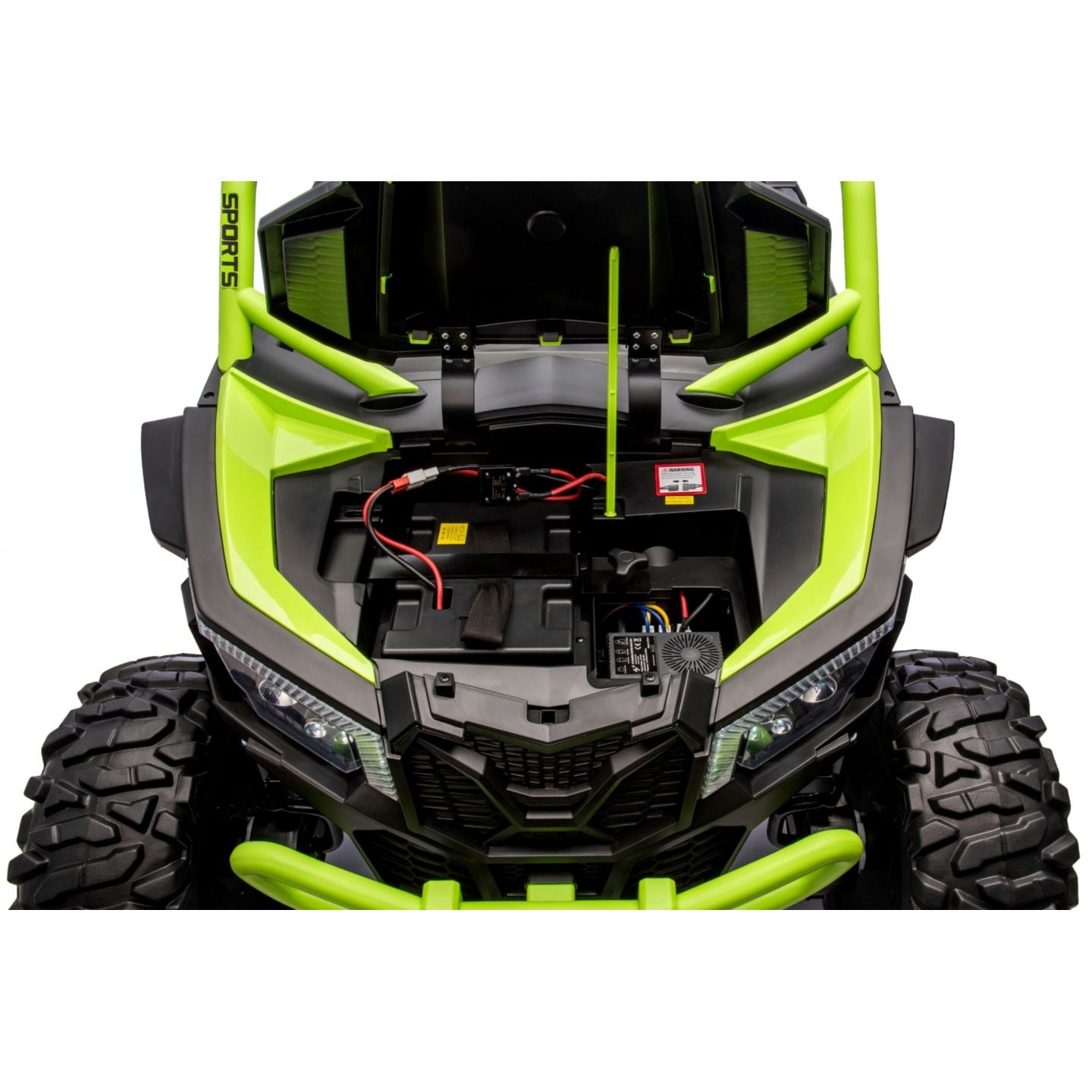 Buggy UTV XXL 24 Volts 14Ah Vert, buggy électrique enfant, version 2 places - 4 moteurs