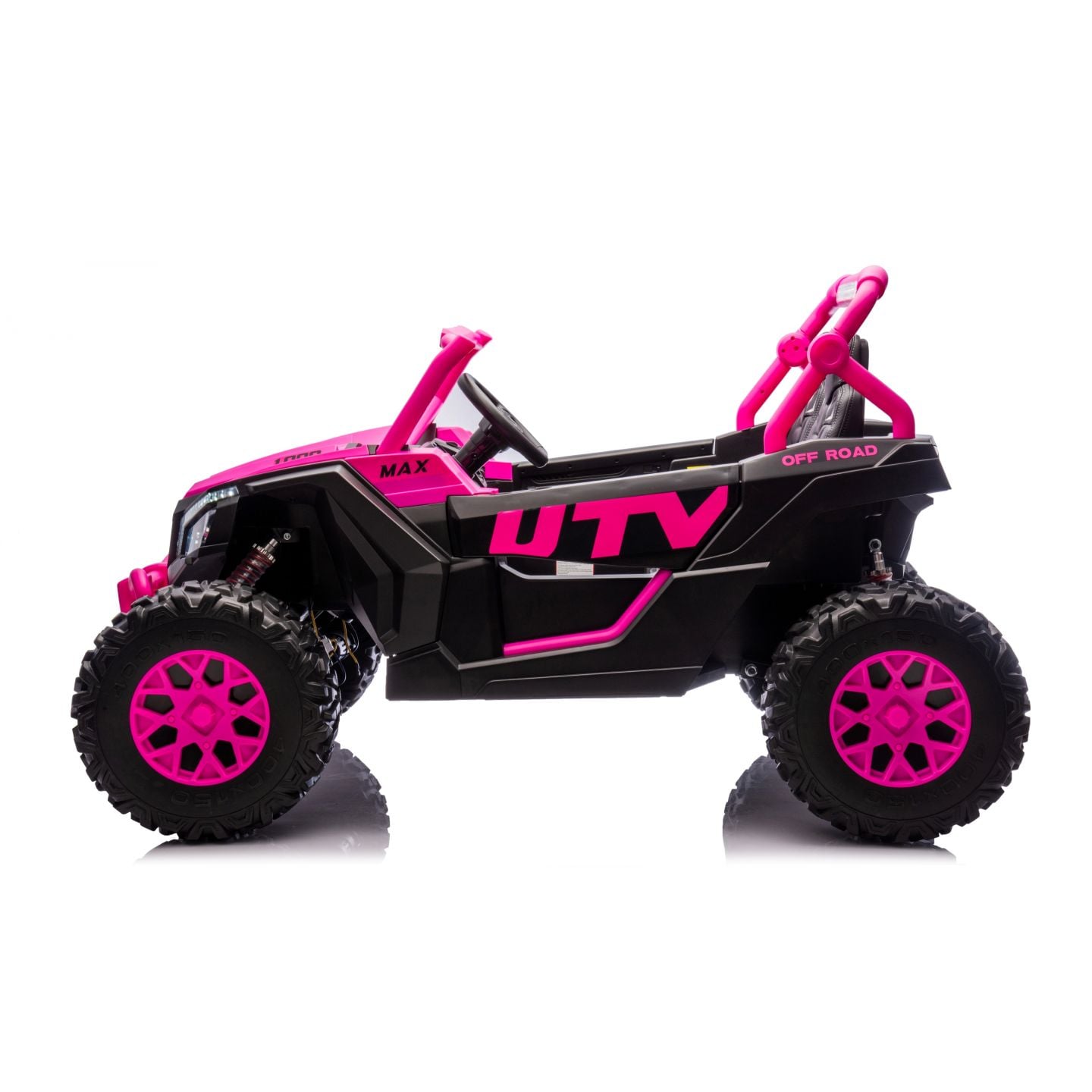 Buggy UTV XXL 24 Volts 14Ah Rose, buggy électrique enfant, version 2 places - 4 moteurs