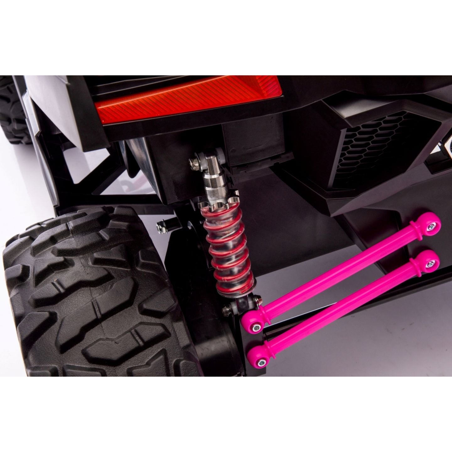 Buggy UTV XXL 24 Volts 14Ah Rose, buggy électrique enfant, version 2 places - 4 moteurs