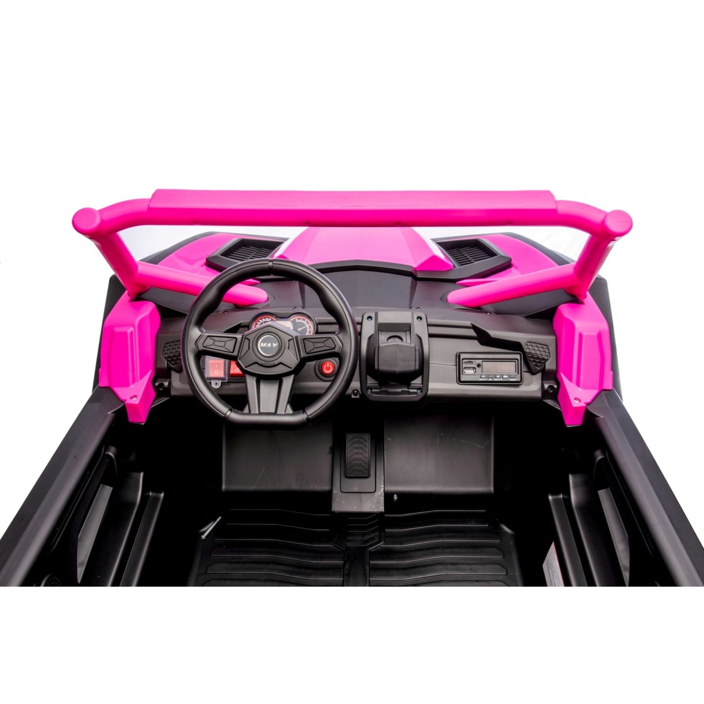 Buggy UTV XXL 24 Volts 14Ah Rose, buggy électrique enfant, version 2 places - 4 moteurs