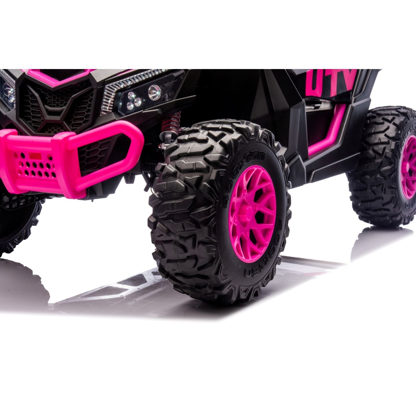 Buggy UTV XXL 24 Volts 14Ah Rose, buggy électrique enfant, version 2 places - 4 moteurs